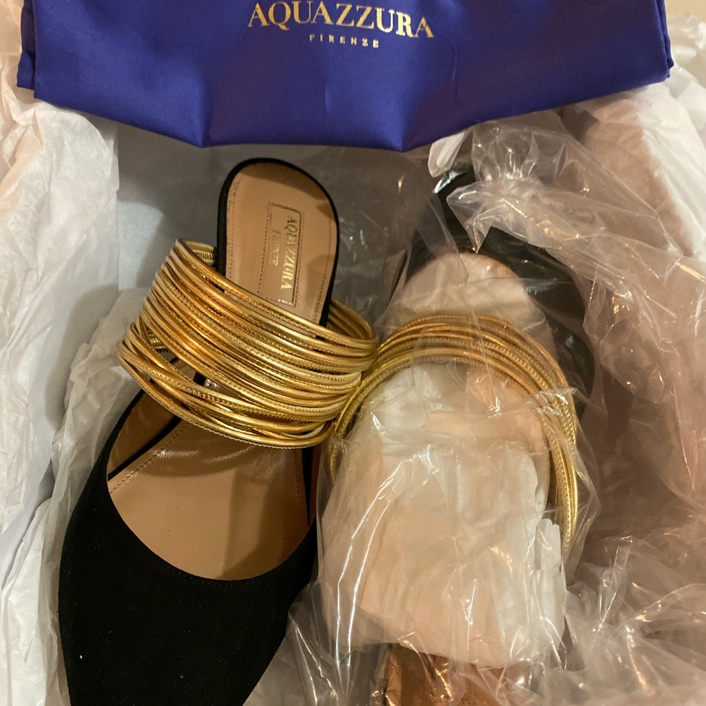 Authentic Aquazzura Mule Pump.